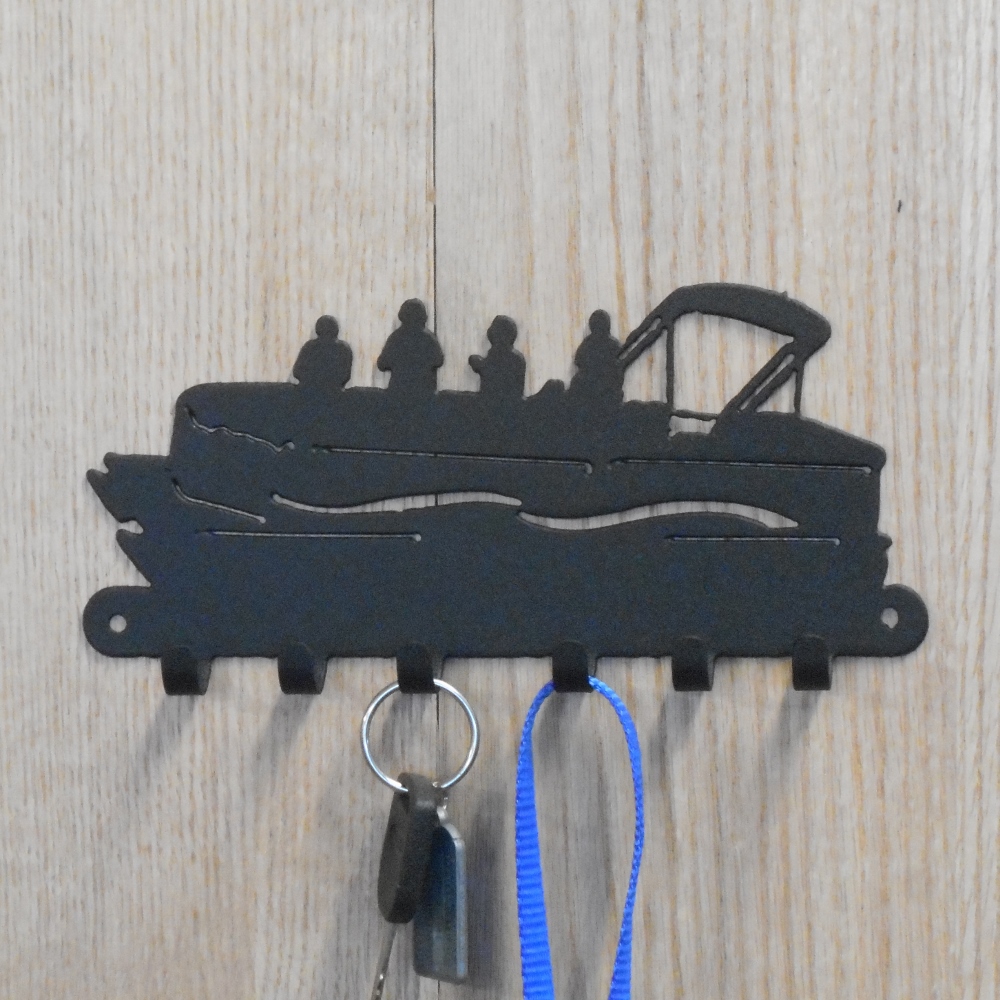 Pontoon Boat Key Leash Holder Paris Metal Art